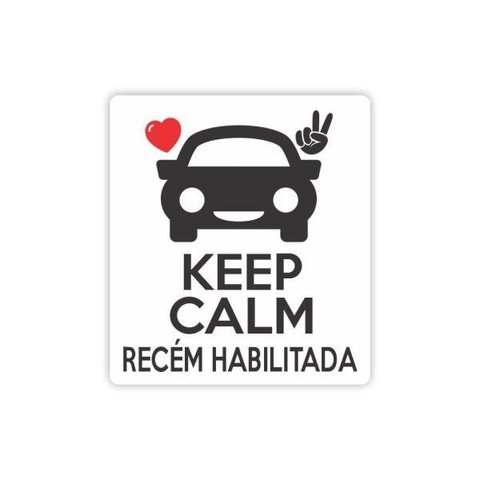 Ímã De Carro Keep Calm Recém Habilitada