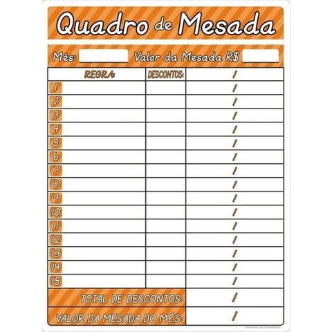 Quadro De Mesada Ímã De Geladeira Painel Magnético Educativo Laranja
