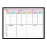 Quadro Planejamento Mensal - Planner - Com Moldura Preta - Mod 03 - 1