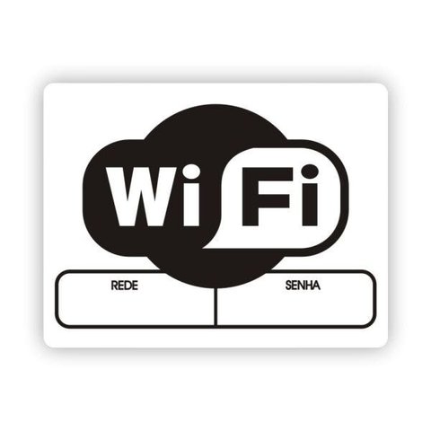 Placa Decorativa Wifi Em Pvc 2mm - B