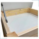 Ver imagem 5 de MESA MESINHA COM BAÚ INFANTIL DE MADEIRA: QUADRADA  CARTEIRA ORGANIZADORA ESCOLAR RESISTENTE