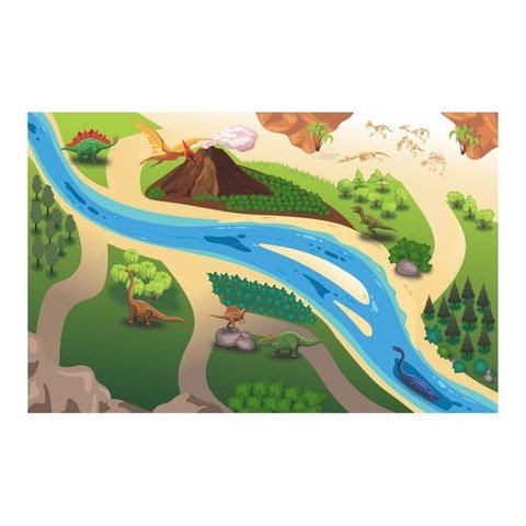 Tapete para Brincar Play Mat Floresta Dos Dinossauros