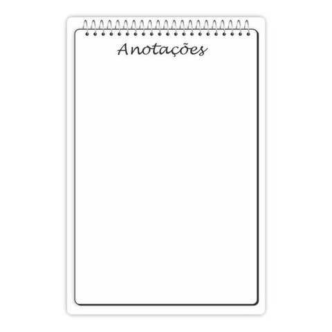 Ímã De Geladeira Porta Recados 20 X 30cm Planner - Caderno 02
