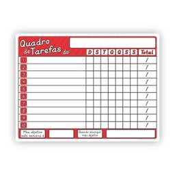 Ímã De Geladeira Quadro De Tarefas Vermelho - 1