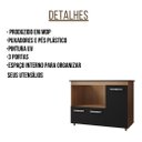 Ver imagem 2 de Balcão para Cooktop Ana 5 Bocas 3 Portas Savana Preto Moblis