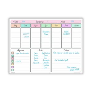 Ímã De Geladeira - Porta Recados - Planner - Mod03