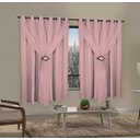Ver imagem 2 de Cortina Corta Luz 2,00M x 1,70M 100% Blackout com Voil Rosa para Sala ou Quarto para Varão Simples