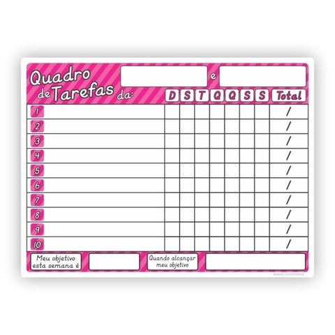 Ímã De Geladeira Quadro De Tarefas duas Filhas