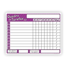 Ímã De Geladeira Quadro De Tarefas Roxo - 1