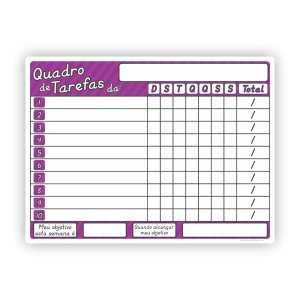 Ímã De Geladeira Quadro De Tarefas Roxo