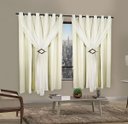 Ver imagem 2 de Cortina Corta Luz 2,00M x 1,60M 100% Blackout com Voil Palha para Sala ou Quarto para Varão Simples