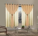 Ver imagem 2 de Cortina Corta Luz 2,00M x 1,60M 100% Blackout com Voil Avelã para Sala ou Quarto para Varão Simples