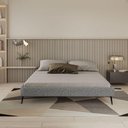 Ver imagem 2 de Base Bi Partida Slim Queen em Linho sem Cabeceira Skybox Cor Cinza