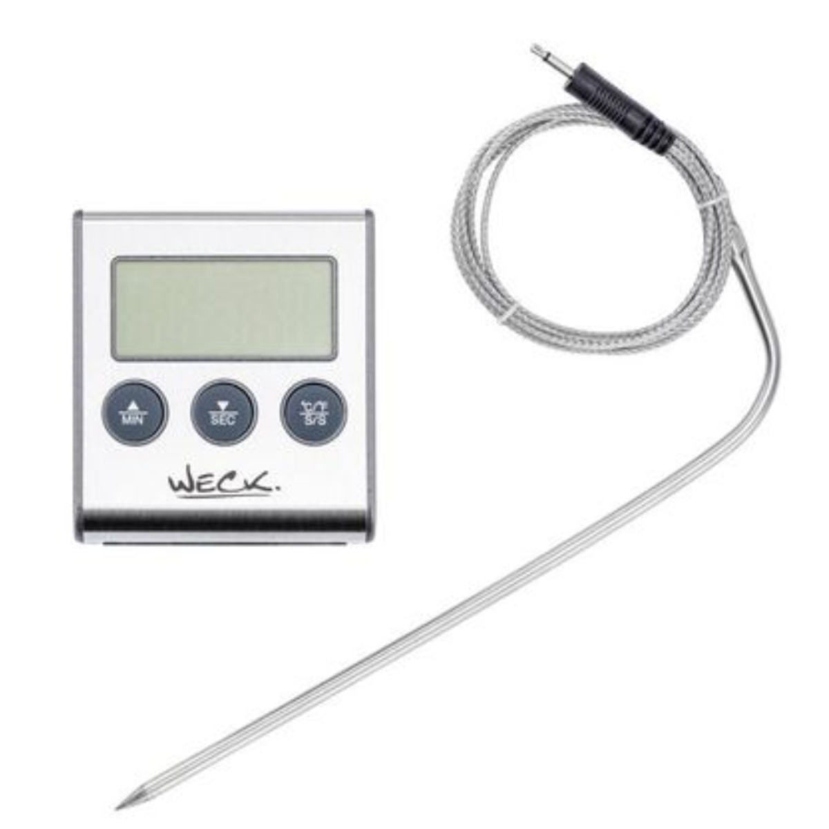 Termômetro Digital Culinário Completo Espeto e Fio em Aço Inox -50° á 300°C Weck