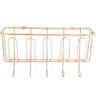 Suporte Cesta Multiuso Ganchos Pendurar Utensílios Rosê Gold - 6