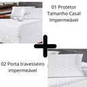 Ver imagem 1 de Kit Protetor Colchão Impermeável Casal +2 Capas Travesseiro