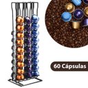 Ver imagem 5 de Suporte Porta 60 Cápsulas Café Torre Organizadora Inox Preto