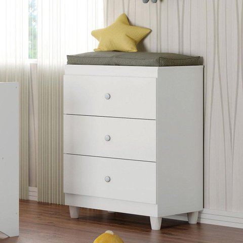Cômoda Infantil Gutti Flex com 3 Gavetas - Branco