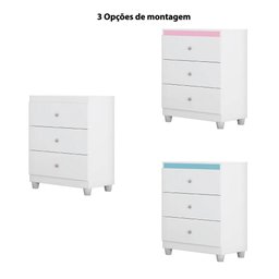Cômoda Infantil Gutti Flex com 3 Gavetas - Branco - 4