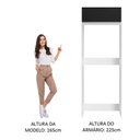 Ver imagem 7 de Porta Geladeira 1 Porta Basculante Branco/Preto Glamy Madesa