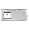 Pia de Inox 1,60 X 0,53 Lisa com Cuba Deslocada para Esquerda - 1