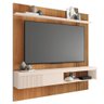 Painel Selina Ripado 180cm para Tv até 65 com Porta de Correr e Prateleira Mdp Freijo/offwhite G11 - - 2