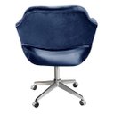 Ver imagem 3 de Cadeira Para Escritório E Home Office Zara Base Giratória - Suede Azul Marinho