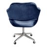 Cadeira Para Escritório E Home Office Zara Base Giratória - Suede Azul Marinho - 3