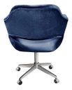 Ver imagem 3 de Cadeira Para Escritório E Home Office Zara Base Giratória - Suede Azul Marinho