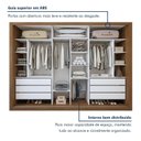 Ver mais imagens de Guarda Roupa Casal com Espelho Premium Liv 3 Portas de Correr e 6 Gavetas 242cm Yescasa Branco/Carvalho