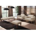 Ver imagem 2 de Recamier London Luxo Madeira Maciça Tecido Linho Bege Claro