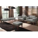 Ver imagem 2 de Recamier London Luxo Madeira Maciça Tecido Linho Cinza