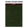 Recamier London Luxo Madeira Maciça Tecido Veludo Verde - 3