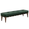 Recamier London Luxo Madeira Maciça Tecido Veludo Verde - 1