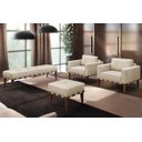 Ver imagem 2 de Recamier London Luxo Madeira Maciça Veludo Bege Claro