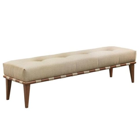 Recamier London Luxo Madeira Maciça Veludo Bege Claro