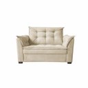 Ver imagem 3 de Sofá Alice 2 Lugares Fixo 140cm Bege Suede Premium Compacto para Apartamento