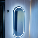 Ver imagem 6 de Espelho Oval Led Touch 170x70cm Jateado Polido Corpo Inteiro Iluminação Banheiro Quarto Closet Sala