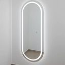Ver imagem 7 de Espelho Oval Led Touch 170x70cm Jateado Polido Corpo Inteiro Iluminação Banheiro Quarto Closet Sala