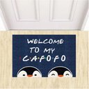 Ver mais imagens de Tapete Capacho Divertido Welcome To My Cafofo Pinguins Lgbt.:ouro
