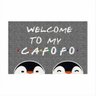 Tapete Capacho Divertido Welcome To My Cafofo Pinguins Lgbt.:ouro - 4