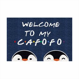 Tapete Capacho Divertido Welcome To My Cafofo Pinguins Lgbt.:ouro - 7