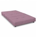 Ver imagem 2 de Puff Cama Dobravel Solteiro 90cm com Rodizios: Linho Rosa