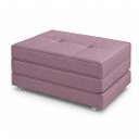 Ver imagem 1 de Puff Cama Dobravel Solteiro 90cm com Rodizios: Linho Rosa