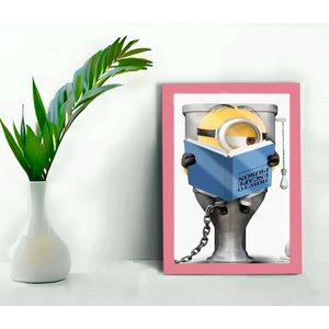 Quadro Decorativo Filme Infantil Sala Quarto +vidro 33x25 A4:rosa