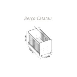 Berço 100% MDF com Rodízios Catatau - 3 Berço 100% MDF com Rodízios Catatau - 3