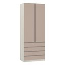 Ver imagem 1 de Guarda-roupa 2 Portas 90 Cm Legno Crema Com Connect