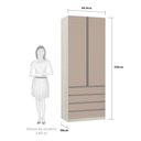 Ver imagem 2 de Guarda-roupa 2 Portas 90 Cm Legno Crema Com Connect