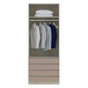Ver imagem 3 de Guarda-roupa 2 Portas 90 Cm Legno Crema Com Connect