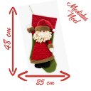 Ver imagem 2 de Decoração Natal Meia Papai Noel Natalino 48cm